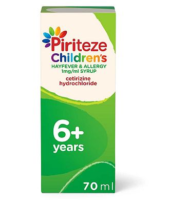 Piriteze Allergy Syrup Sugar Free Banana Flavour 70ml