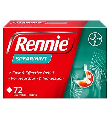 Rennie Spearmint Flavour - 72 Tablets