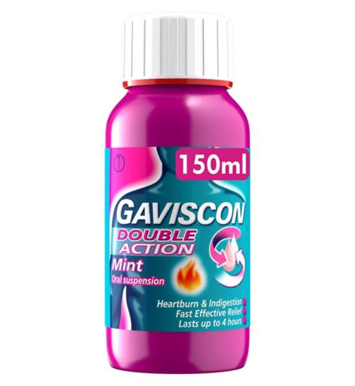 Gaviscon Double Action Heartburn & Indigestion Liquid Mint Flavour 150ml
