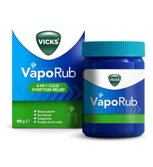 Vicks VapoRub, Relief of Cough Cold and Flu Like Symptoms, Jar 100g