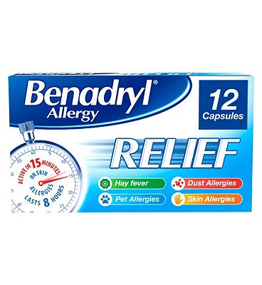 Benadryl Allergy Relief - 12 Capsules