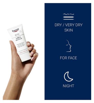 Eucerin UreaRepair Dry Skin Replenishing Face Night Cream 5% Urea 50ml (3)