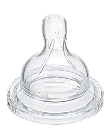 Philips Avent Airflex Medium Flow Soft Silicone Teat 3-month 2-Pack