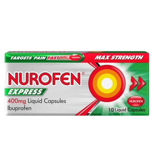 Nurofen Express 400 mg Liquid Capsules Max Strength - 10 Capsules