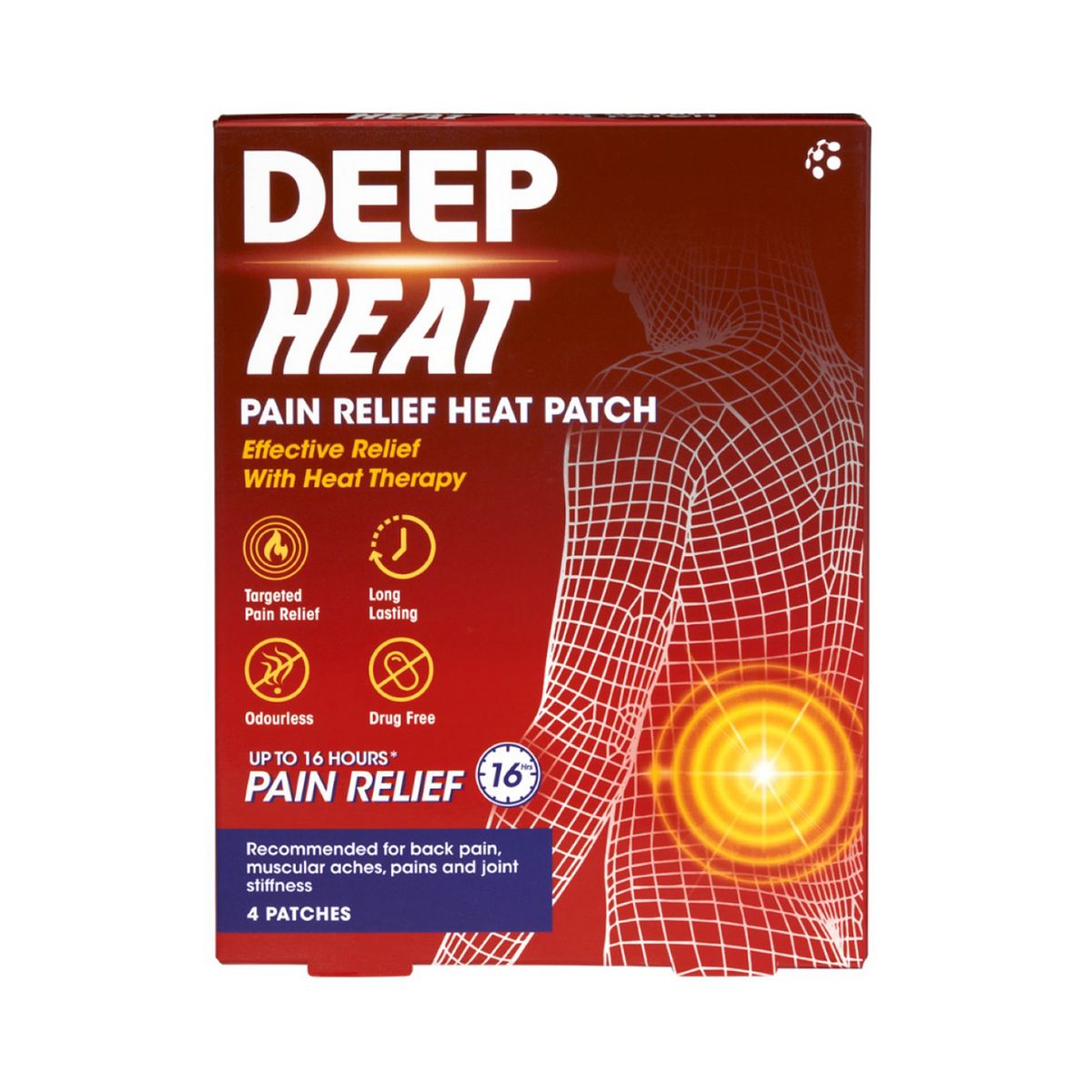 Deep Heat Pain Relief Patch - 4 Patches