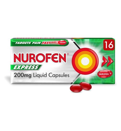 Nurofen Express 200mg Liquid Capsules Ibuprofen x16