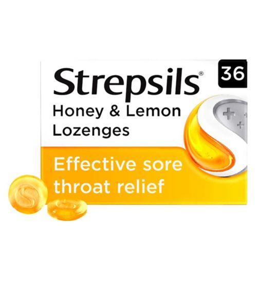 Strepsils Honey & Lemon Lozenges for sore throat ​x36