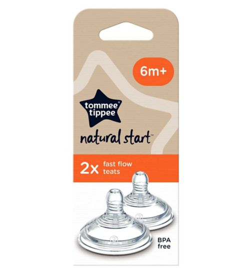 Tommee Tippee Closer to Nature Fast Flow Teat, Pack of 2