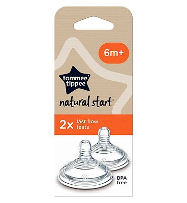 Tommee Tippee Closer to Nature Easi-vent Fast Flow Teats 6M+
