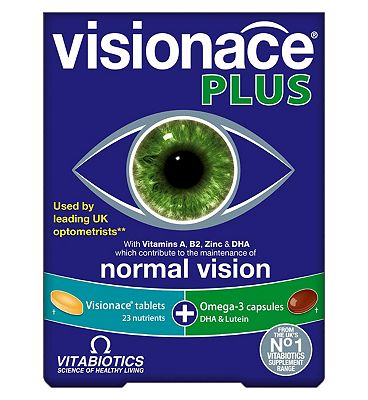 Vitabiotics Visionace Plus Omega-3 Dual Pack 56 Tablets/Capsules>