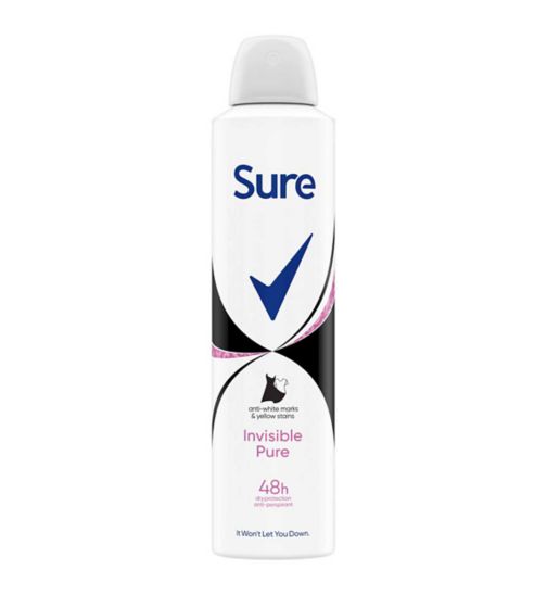 Sure Invisible Pure Anti-perspirant Deodorant Aerosol 250ml