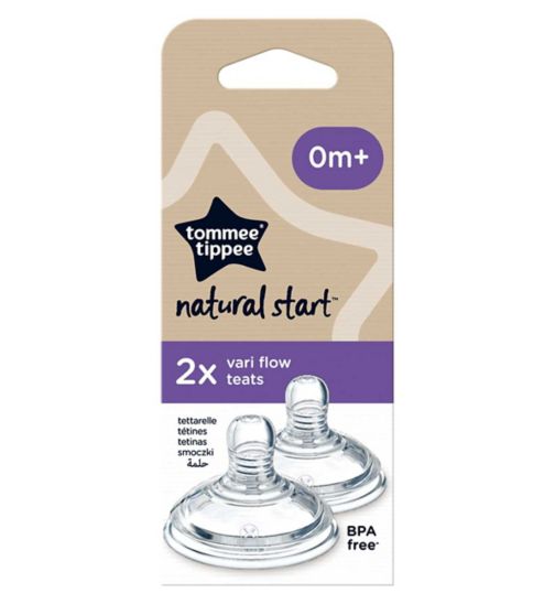 Tommee Tippee Closer to Nature Vari Flow Teat, Pack of 2