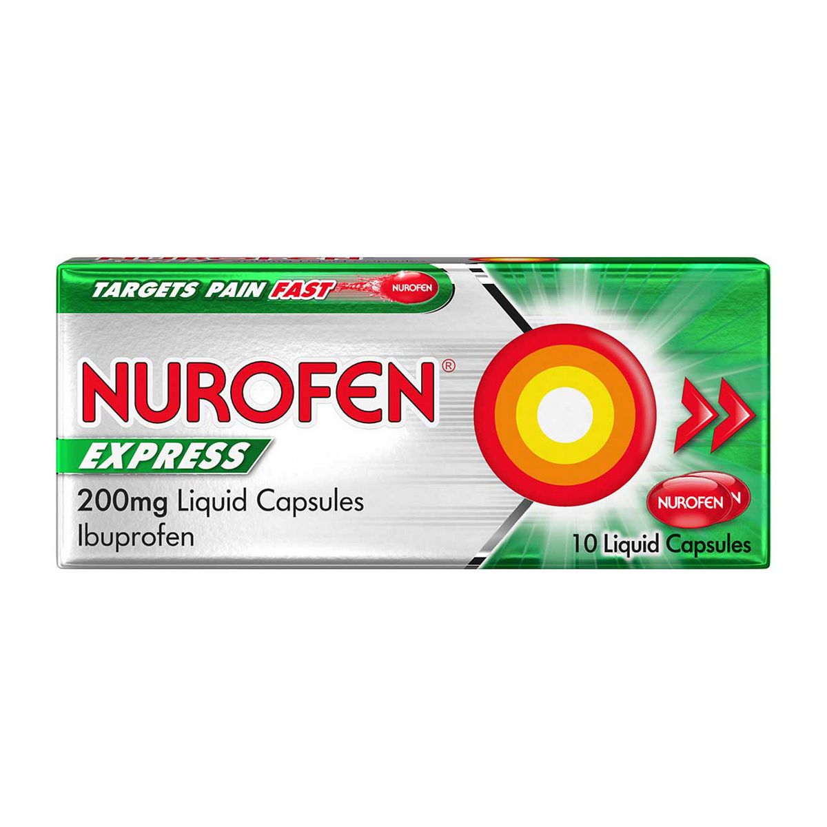Nurofen Express 200Mg Liquid Capsules - 10