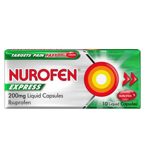 Nurofen Express 200mg Liquid Capsules - 10 Liquid Capsules