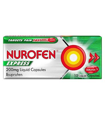 Nurofen Express Pain Relief Ibuprofen 200mg Liquid Caps 10s
