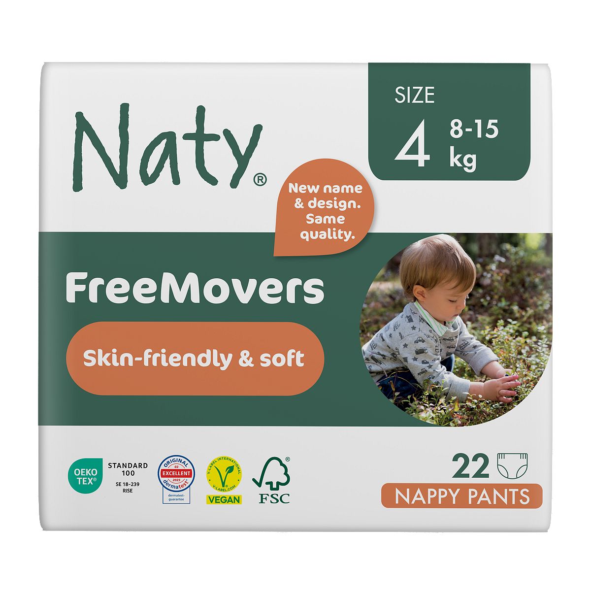 Naty Pull On Pants, Size 4, 22 8-15Kg