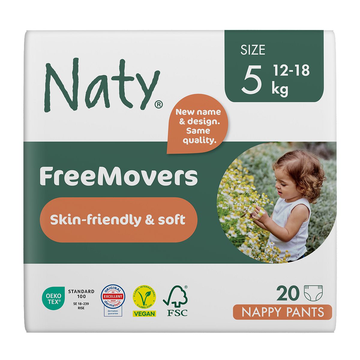 Naty Pull On Pants, Size 5, 20 12-18Kg