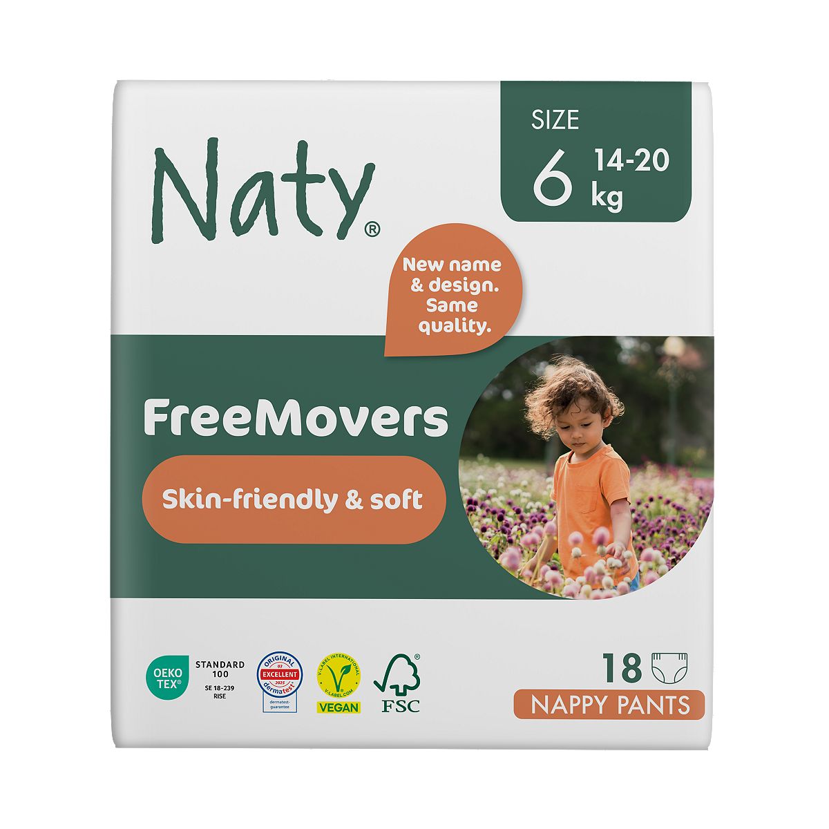 Naty Pull On Pants, Size 6, 18 16Kg+