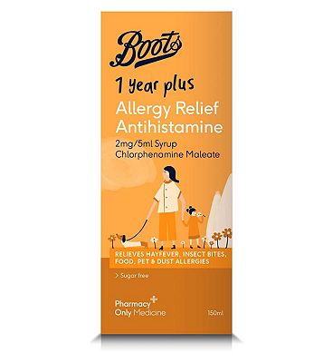 Boots Allergy Relief 1 Year Plus Antihistamine 2mg/5ml  Syrup