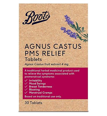 PMS Relief Agnus Castus Fruit Extract Tablets - x 4 mg