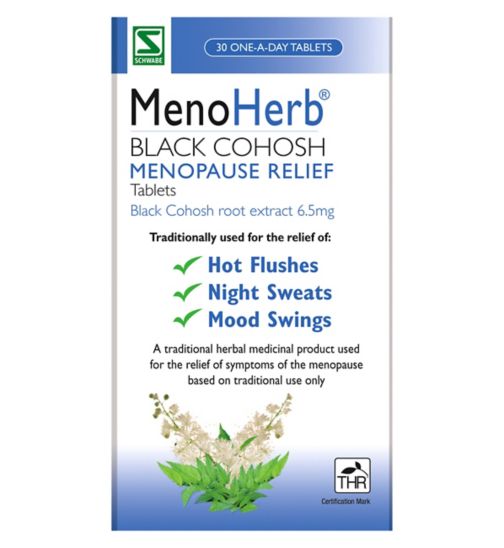 MenoHerb Black Cohosh Menopause Relief - 30 Tablets