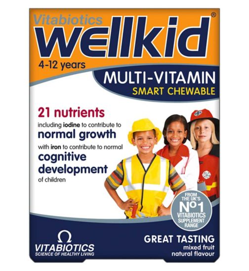 Vitabiotics WellKid Multi-Vitamin Smart Chewable 4-12 Years - 30 Chewable Tablets