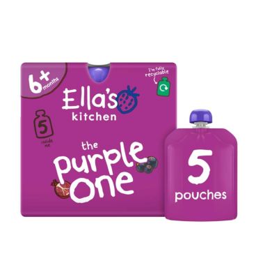 Ella's Kitchen Organic The Purple One Multipack Pouch 6+ Mths 5 x 90g