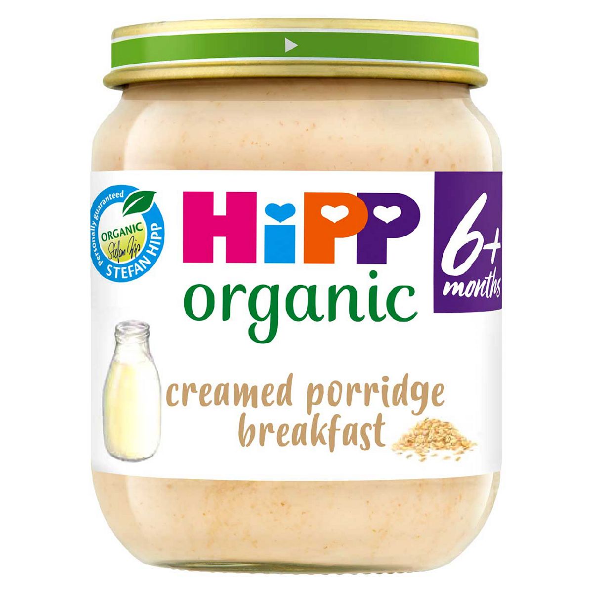 Hipp Organic Creamed Porridge Breakfast Baby Food Jar 6+ Months 125g