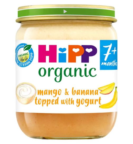 HiPP Organic Mango & Banana Topped With Yogurt Baby Food Jar 7+ Months 160g