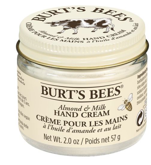 Burt's Bees 99.9 Percent Natural Moisturising Almond and Milk Hand Cream Jar, 57g