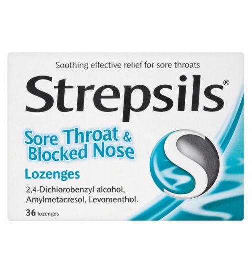 Strepsils Sore Throat & Blocked Nose Lozenges x36