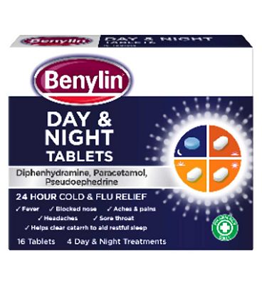 Benylin Day & Night Tablets - 16 Tablets