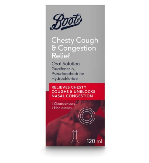 Boots Chesty Cough & Congestion Relief Oral Solution - 120ml