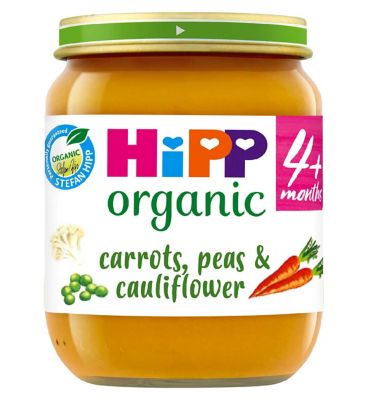 HiPP Organic Carrots Cauliflower & Peas Jar 4 Months+ 125g
