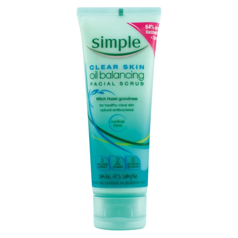 Simple Simple Clear Skin Oil Balancing Facial Scrub 75ml