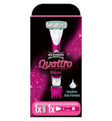 wilkinson sword quattro for women bikini razor with electric trimmer