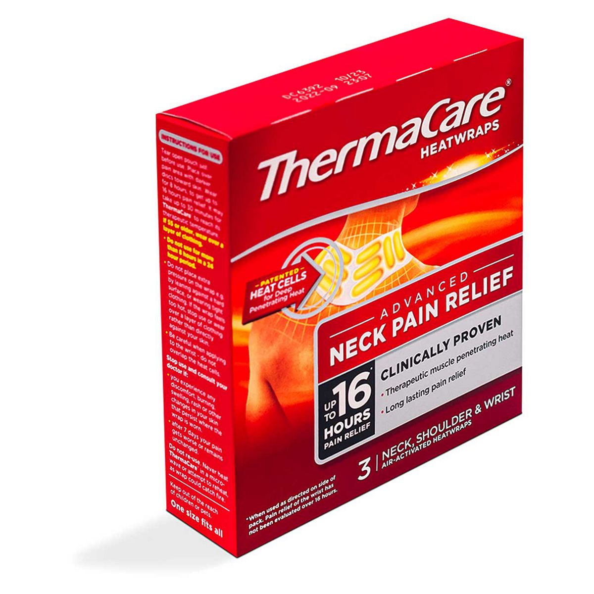 Thermacare Heat Wraps For Neck, Shoulder And Wrist - 3 Heatwraps