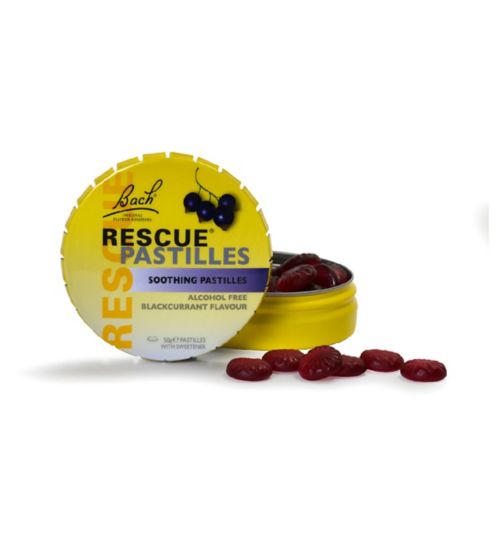 Bach Rescue Remedy Pastilles Blackcurrant 50g – Soothing Flower Essences