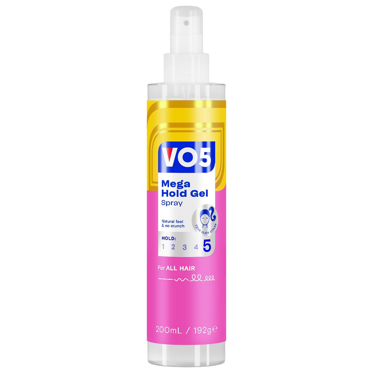 VO5 Mega Hold 24-Hour Frizz Control Gel Spray200 ml, 200ml