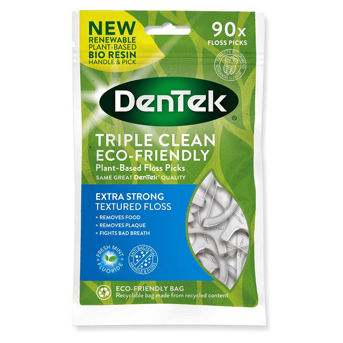Dentek Triple Clean Eco Plant Based Floss Picks