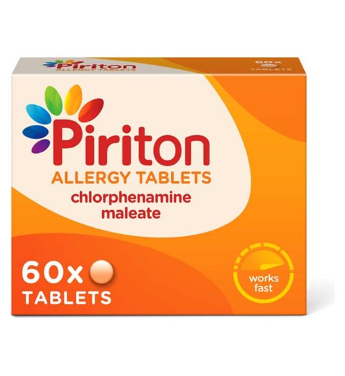 Piriton Antihistamine Allergy Relief Tablets. Antihistamine tablets – Pack of 60