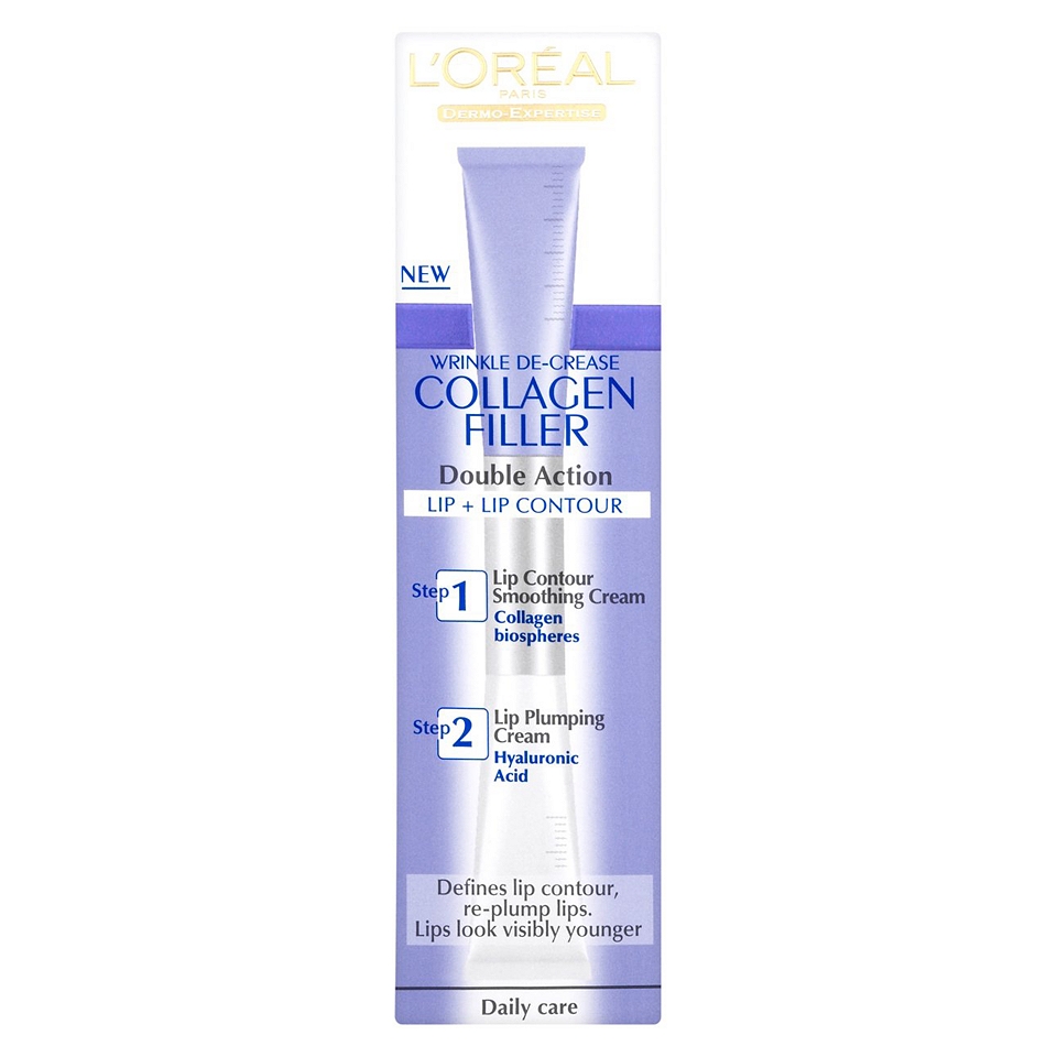 Oreal Wrinkle De Crease Collagen Filler Double Action Lip 5ml 