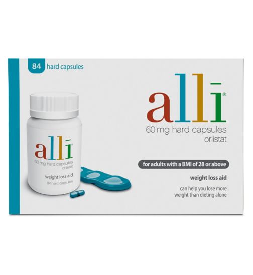 Alli Weight Loss Aid Orlistat Capsules 60mg 84s