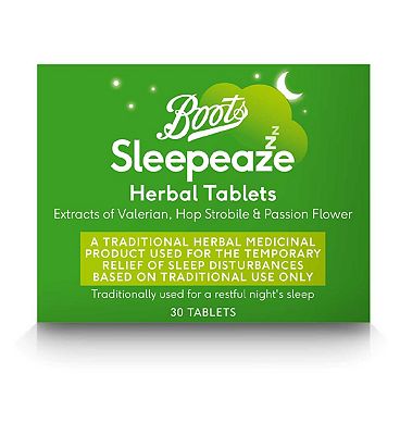 Boots Pharmaceuticals Sleepeaze Herbal tablets 30 tablets Boots