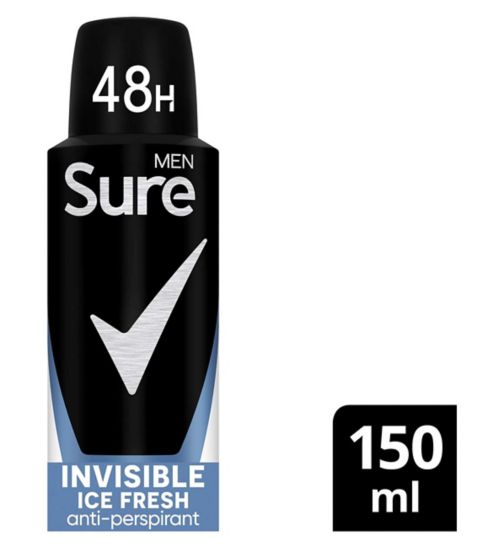 Sure Anti-perspirant Aerosol Invisible Ice Fresh Deodorant 150ml