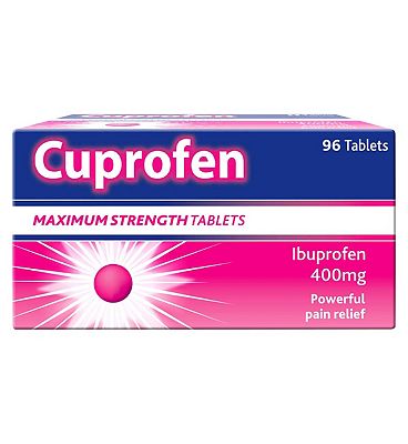 Cuprofen Maximum Strength Pain Relief Ibuprofen 400mg - 96 Tablets
