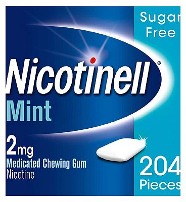 Nicotinell Nicotine Gum  2 mg Mint 204 Pieces