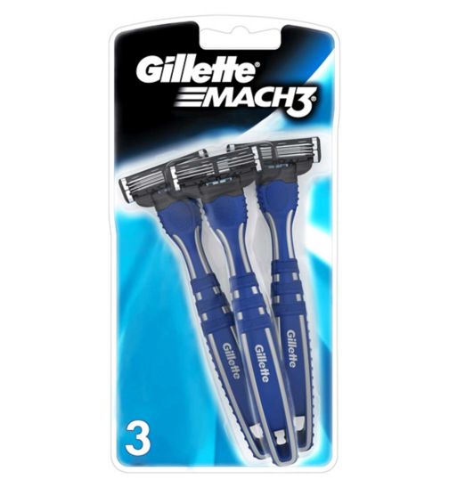 Gillette Mach3 Disposable Razors for Men 3 Pack