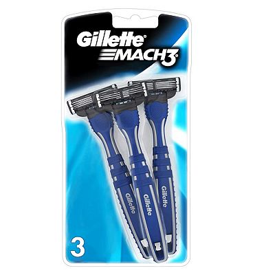 gillette mach3 mens disposable razors  3 pack