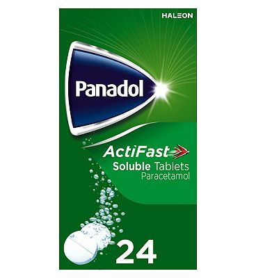 Panadol Paracetamol Pain Relief 500mg ActiFast Soluble- 24 Tablets